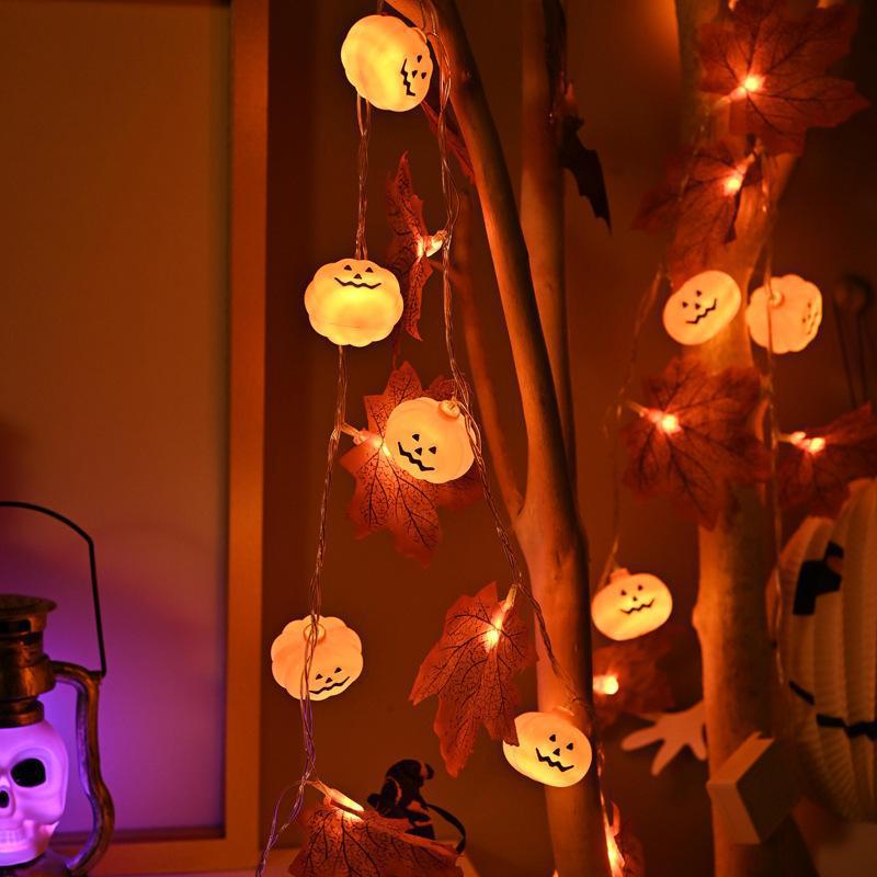 Halloween pumpkin light string festive atmosphere decoration skull small light string bar shopping mall event scene layout light string