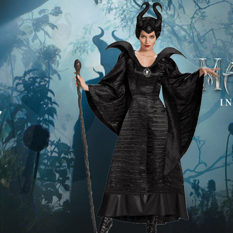 Halloween Costumes Maleficent Maleficent Black Witch Costume Adult Robe Demon Costume Cosplay Costume