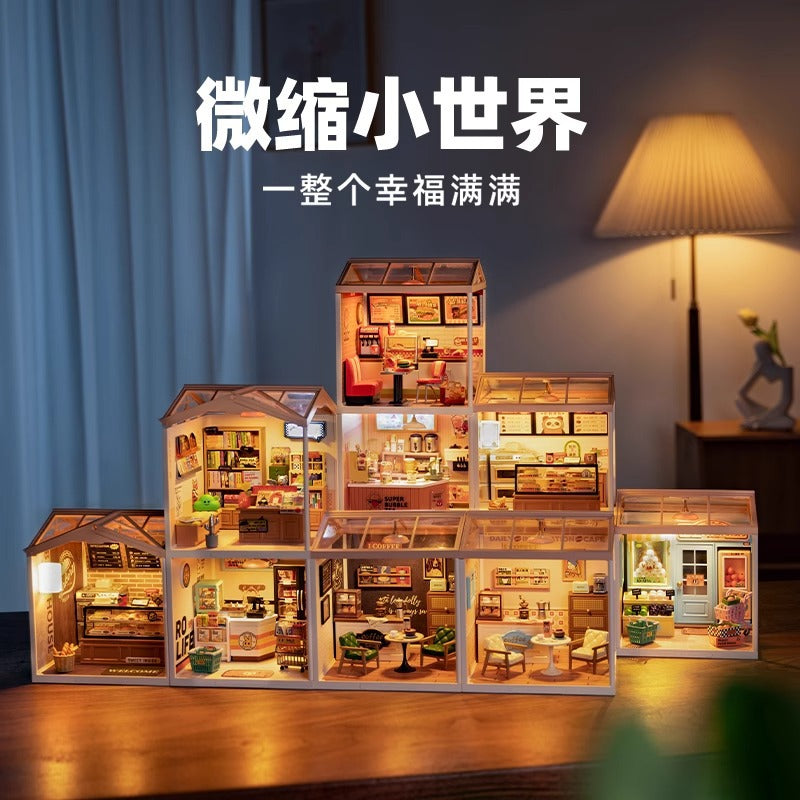 If you come to the Super World Store DIY House Model Building Block Toys Three-dimensional Puzzle Children's Educational Toy Gift