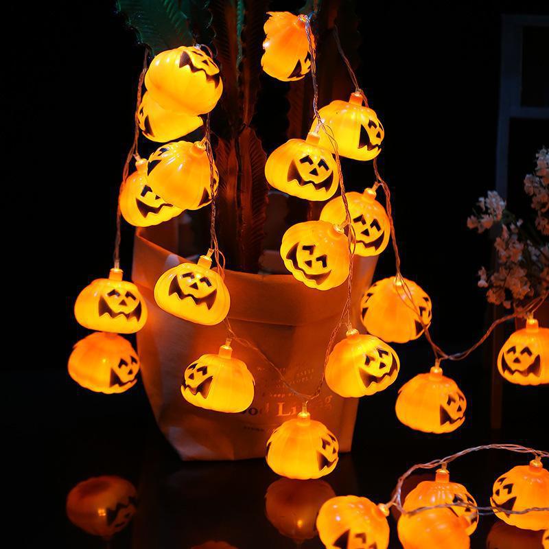 Halloween pumpkin light string festive atmosphere decoration skull small light string bar shopping mall event scene layout light string