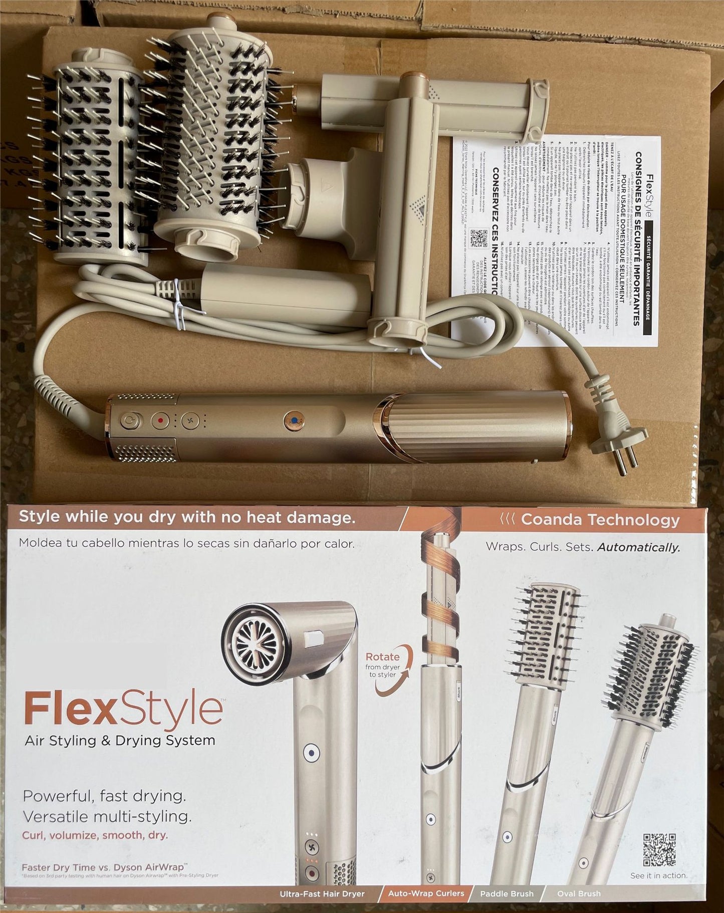 Sandfish HD430flexstyle multifunctional styling tool curling iron hair dryer 4 in 1