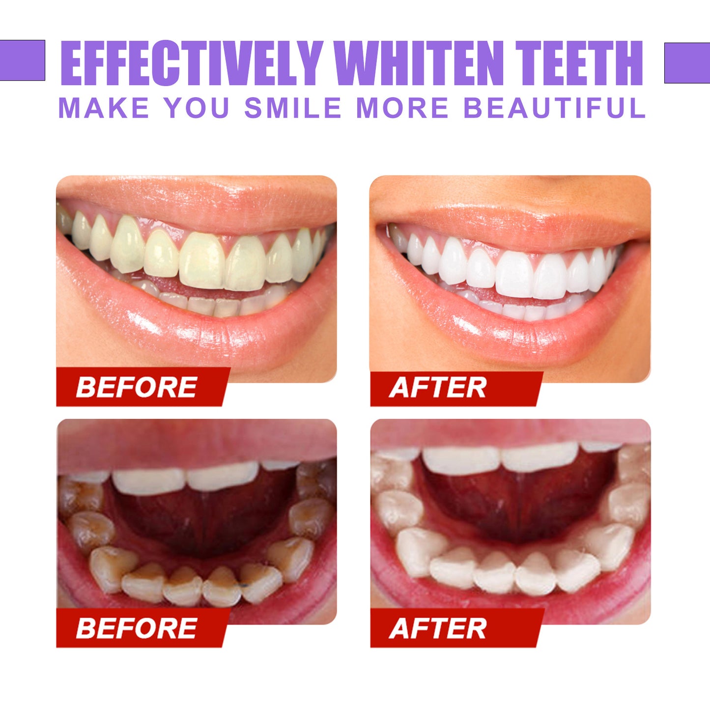 EELHOE V34 Toothpaste Repair Teeth Repair Oral Cleaning Purple Orange Toothpaste Dazzling White Cleaning Tooth Stains