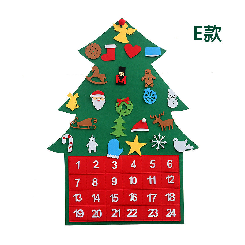 New felt Christmas tree children's handmade educational DIY Christmas decoration pendant non-woven felt Christmas tree