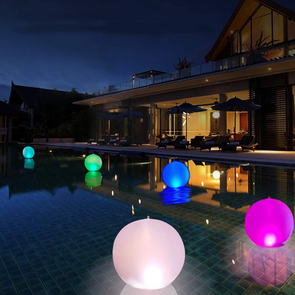 Internet celebrity PVC inflatable luminous ball export remote control LED flash beach ball courtyard outdoor luminous ball wholesale