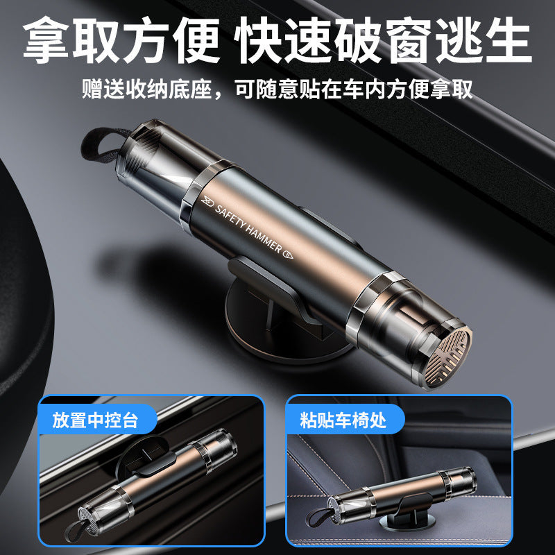 Car safety hammer, car window glass breaker, car emergency escape hammer, seat belt cutting multi-function life-saving hammer