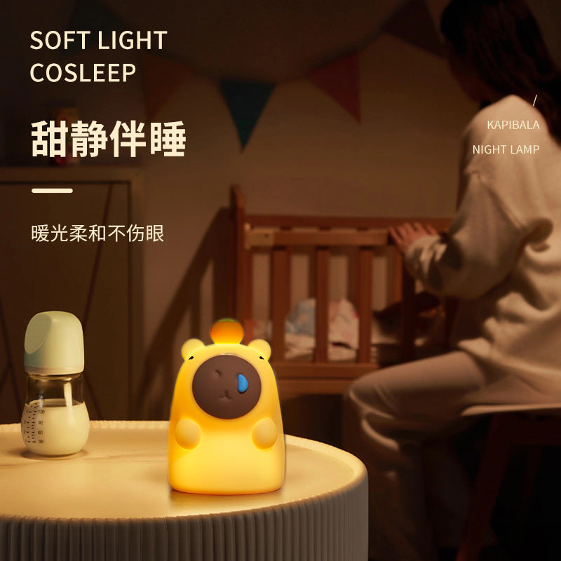 Capybara night light guinea pig capybara night light snot bear night light bedside atmosphere light pat pat sleeping light