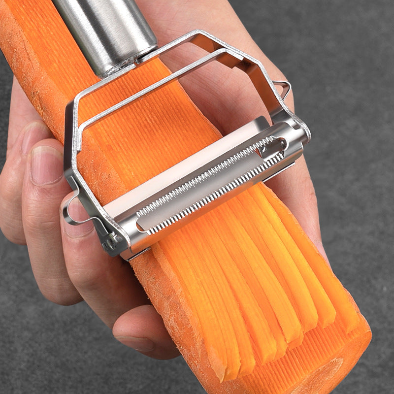 Stainless steel multifunctional peeler kitchen grater artifact peeler vegetable and fruit peeler double head peeler