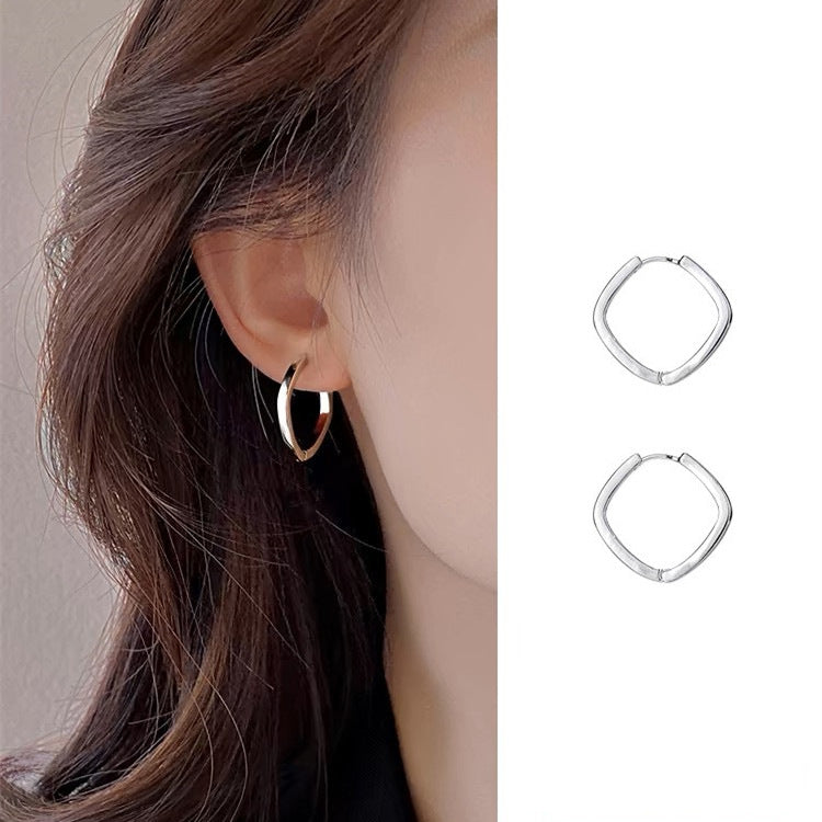 Korean style water drop earrings light luxury European and American retro hot-selling earrings high-end niche French earrings female simple earrings