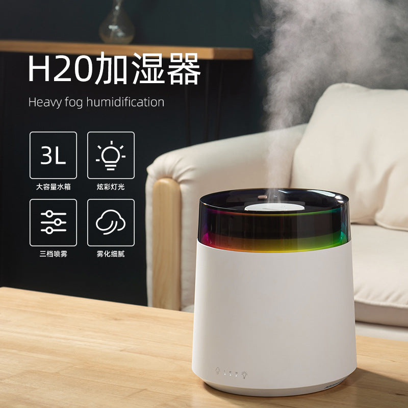 New home humidifier atmosphere light large fog volume home humidifier large capacity 3L office aromatherapy humidifier