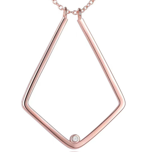 Amazon cross-border new European and American design simple V-shaped ring stand necklace for wife ring guard pendant