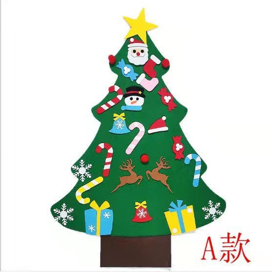 New felt Christmas tree children's handmade educational DIY Christmas decoration pendant non-woven felt Christmas tree