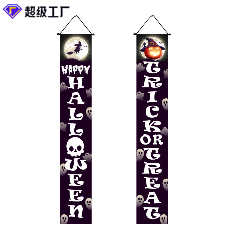 Halloween couplet curtain, ghost couple, Day of the Dead couplet, Halloween decoration, Halloween couplet