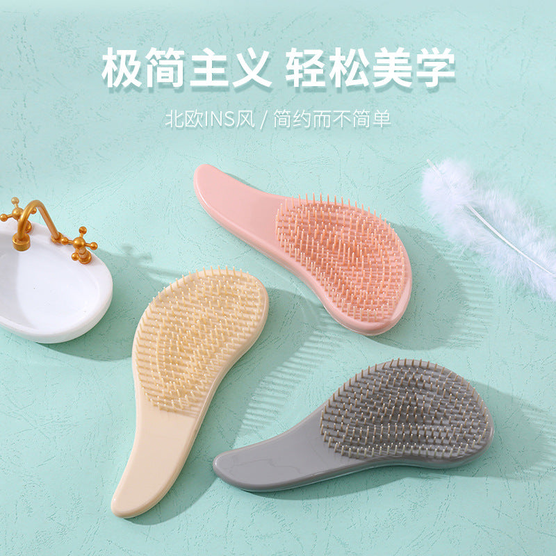 Huiyun marble massage comb ins style soft teeth smooth hair without knots hair comb Amazon cross-border plastic comb