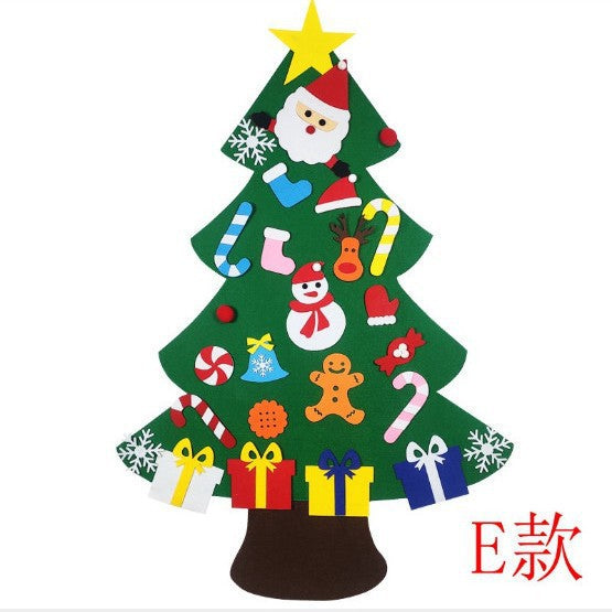 New felt Christmas tree children's handmade educational DIY Christmas decoration pendant non-woven felt Christmas tree