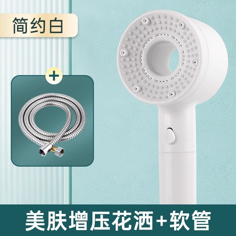 Hot sale German household super-strong booster shower head bathroom water heater turbine large water outlet five-speed filter shower