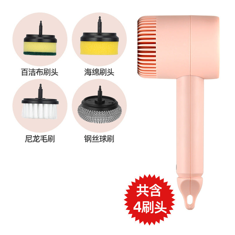 Electric cleaning brush multifunctional household kitchen and bathroom dish and shoe brush artifact handheld wireless bottle brush rechargeable