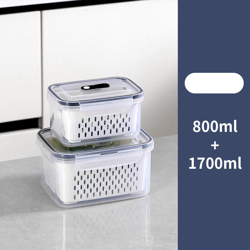 Portable outdoor storage box, double-layer drain box, sealed plastic with lid, freezer box wholesale.