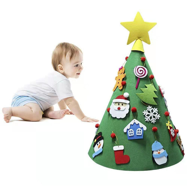 Cross-border felt Christmas tree 3D DIY cone Christmas tree Children's educational Christmas decoration Christmas pendant