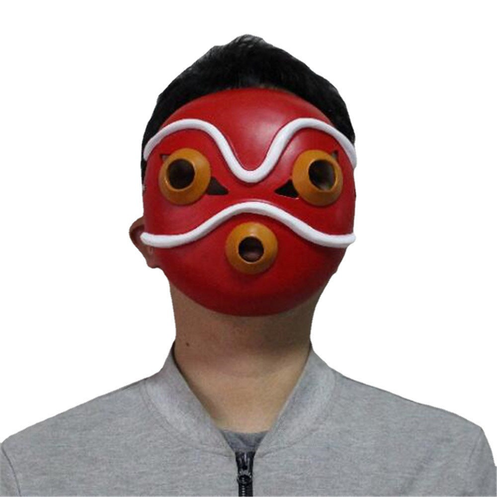 Halloween party mask Miyazaki Hayao Mononoke mask cosplay costume role play Internet celebrity TikTok props