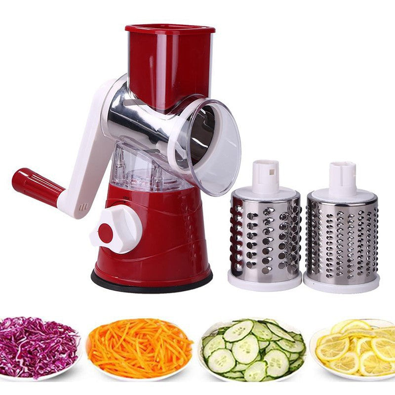 Multifunctional hand-cranked vegetable cutter household kitchen manual vegetable machine grater slicer drum vegetable cutter