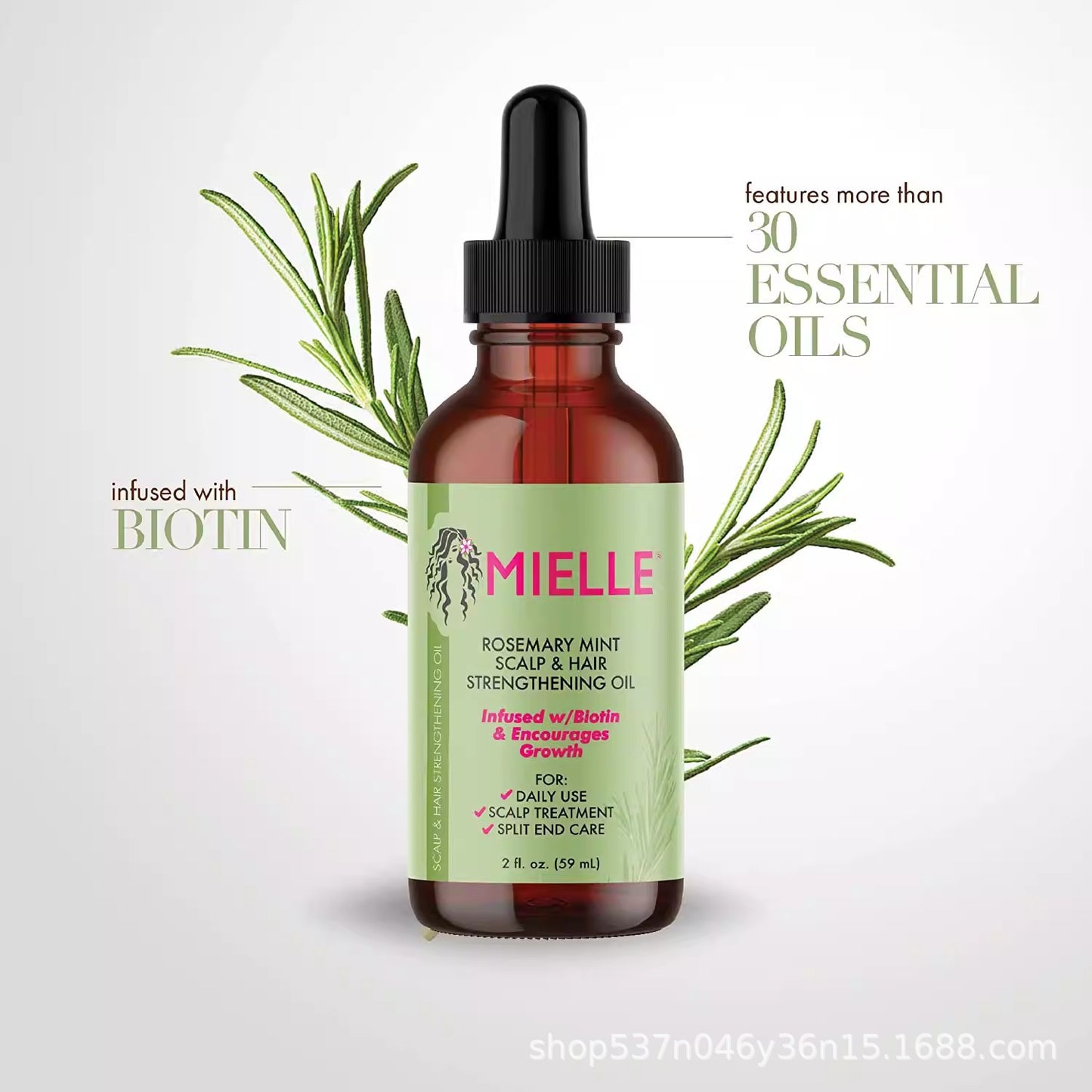 Cross-border Mielle hair care rosemary mint strong hair care essential oil 59ml hair essential oil 59ML wholesale