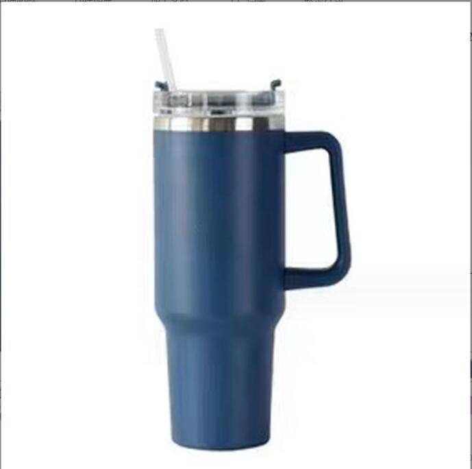 Ice Cup 304 Stainless Steel 40oz Car Cup Large Capacity Thermos Cup Straw Cup Cold Coffee Car Water Cup