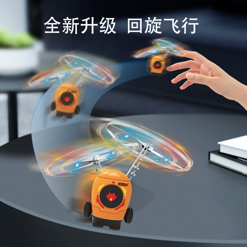 Cross-border children's induction wire man aircraft intelligent suspension gyroscope astronaut aircraft luminous flying toy