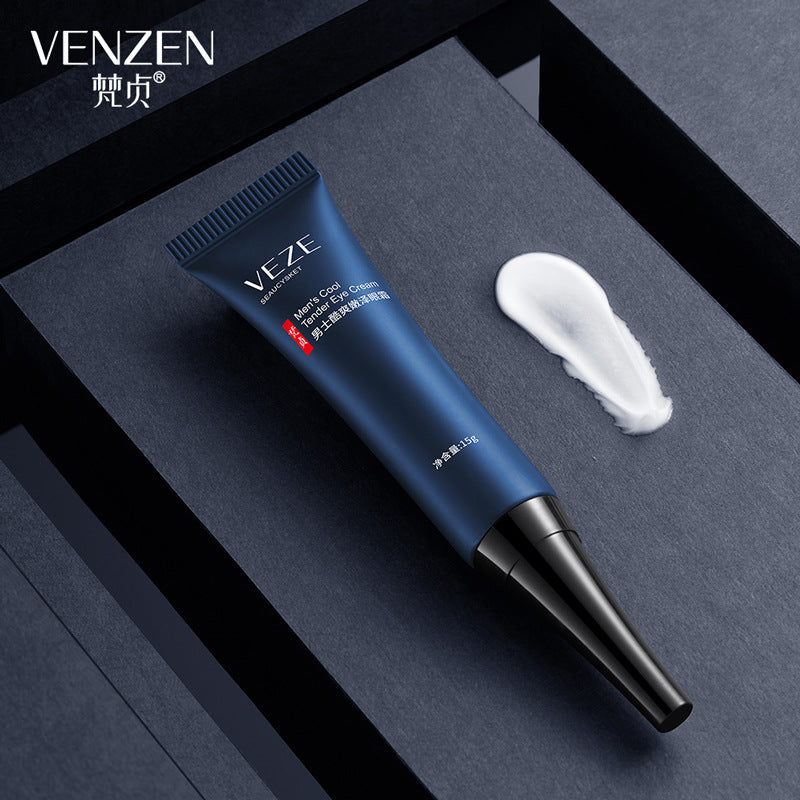 Fanzhen Men's Rejuvenating Eye Cream Firms the Eye Area, Diminishes Fine Lines, Improves Dark Circles, Niacinamide Cool Repair Eye Cream