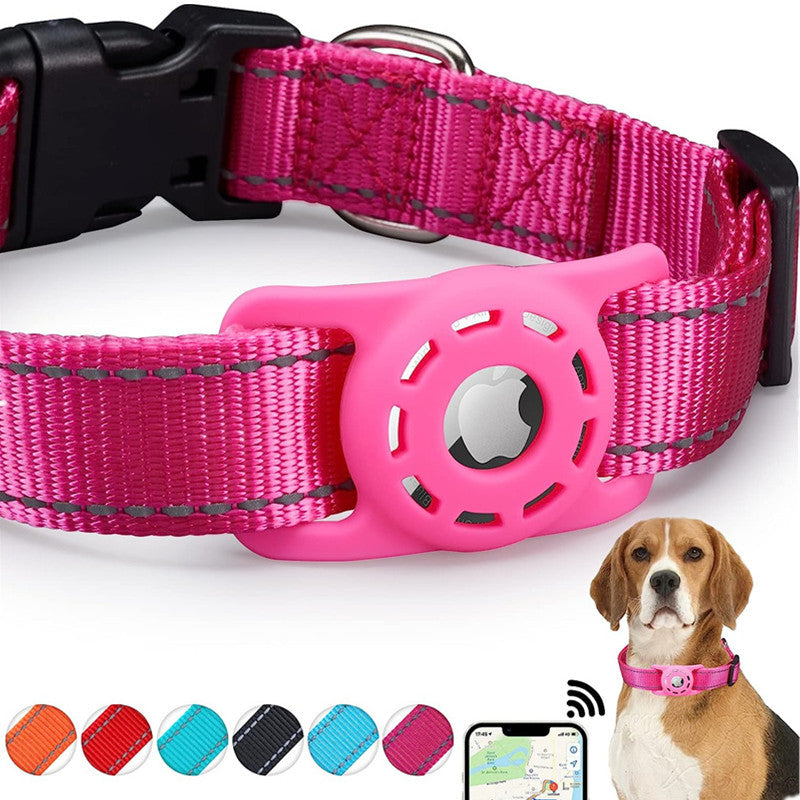 Suitable for Apple Airtag pet collars, cat collars, cross-border pet reflective adjustable dog reflective collars