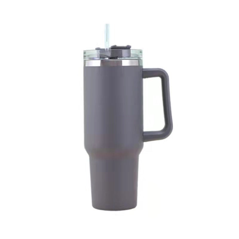 Ice Cup 304 Stainless Steel 40oz Car Cup Large Capacity Thermos Cup Straw Cup Cold Coffee Car Water Cup