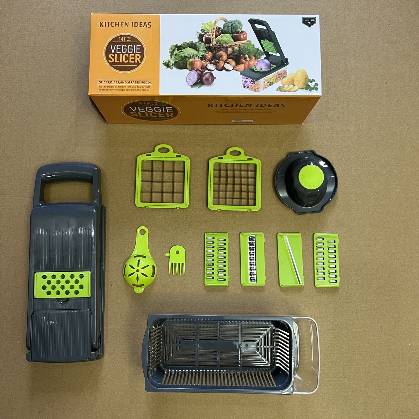 Kitchen vegetable cutting tool 16-piece dicing vegetable cutter multi-function vegetable cutter multi-function dicing vegetable cutter