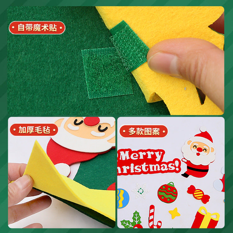 New felt Christmas tree children's handmade educational DIY Christmas decoration pendant non-woven felt Christmas tree