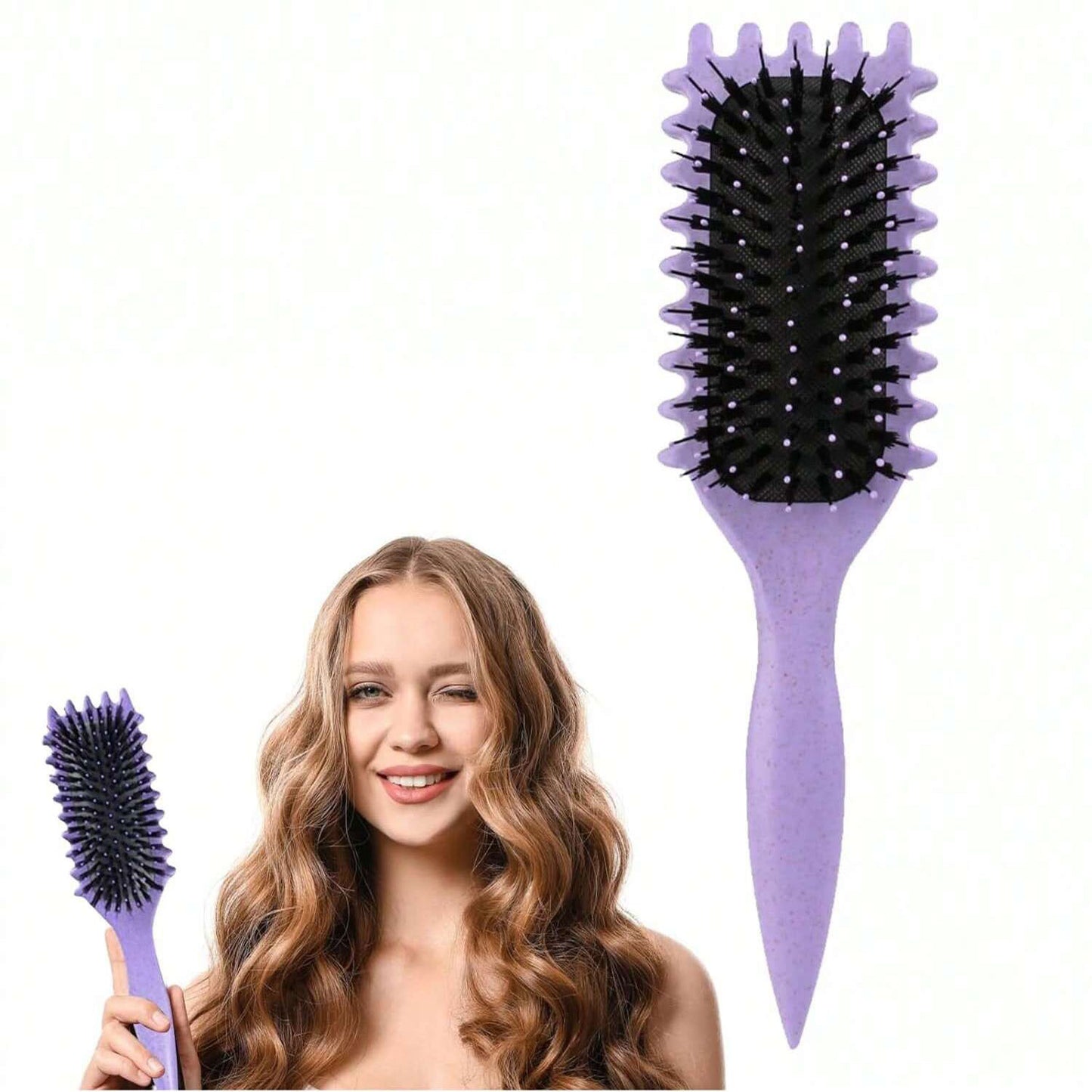 Hot Comb Wholesale Bounce Curl Defining Styling Brush Massage Comb Air Cushion Comb Curling Comb Cross-border Comb Factory