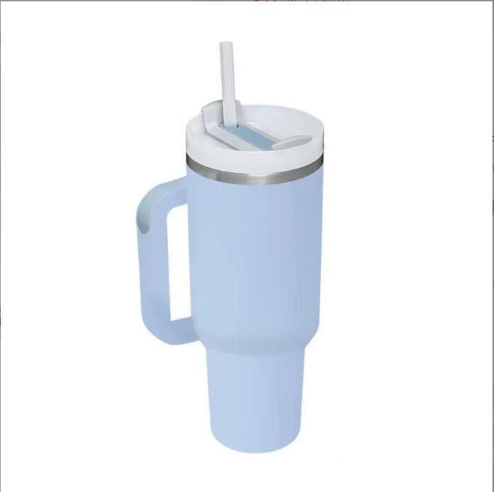 Ice Cup 304 Stainless Steel 40oz Car Cup Large Capacity Thermos Cup Straw Cup Cold Coffee Car Water Cup