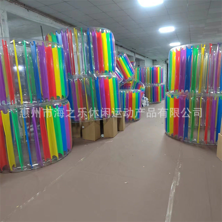 Manufacturers spot color PVC inflatable roller ball grass water parent-child interactive toy children crawling roller