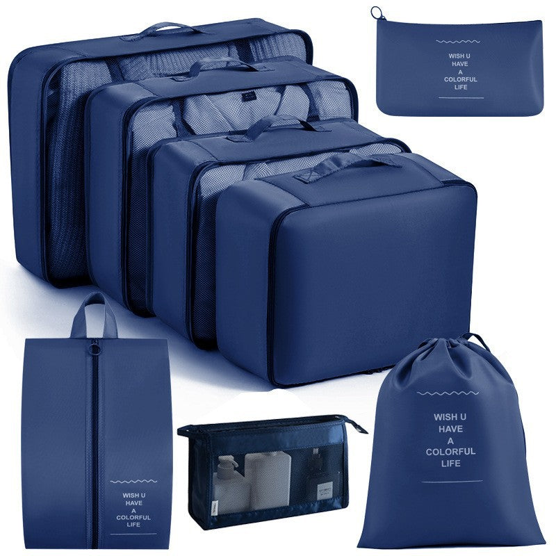 Cross-border travel storage bag eight-piece set business trip travel storage bag large capacity storage bag waterproof travel storage bag