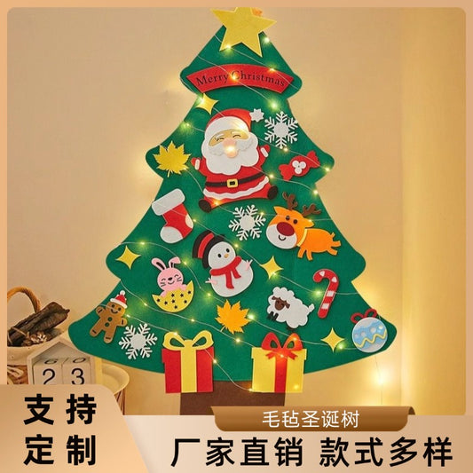 Ready-to-ship felt Christmas tree Non-woven Christmas felt decoration pendant 3D stereo mini Christmas tree