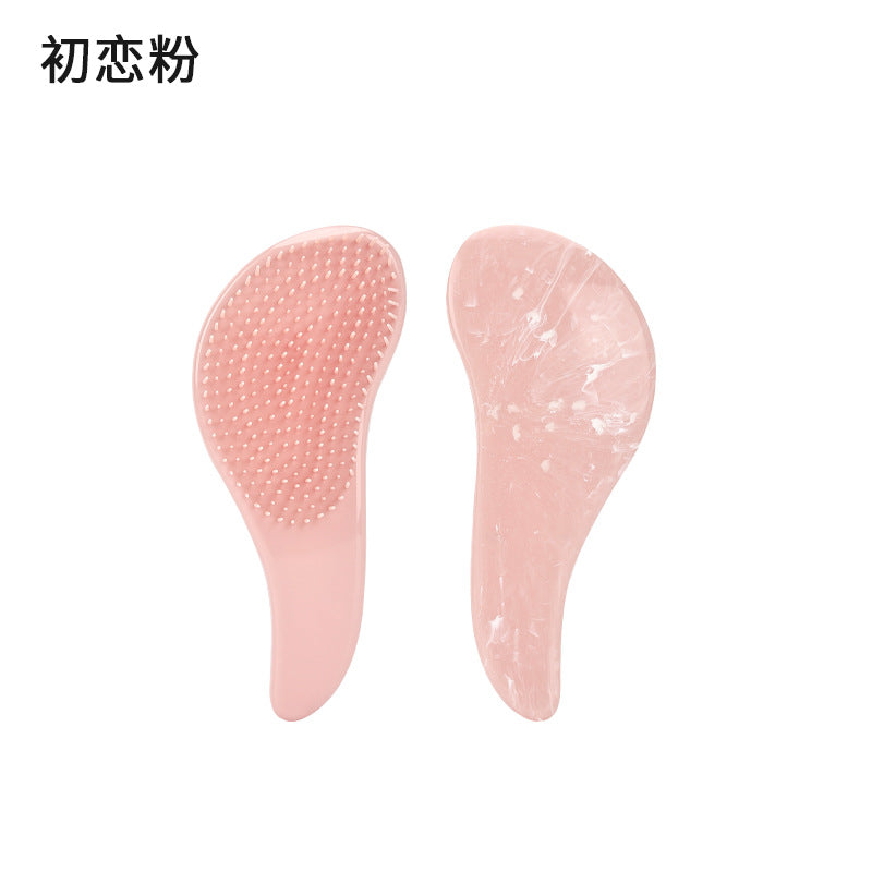 Huiyun marble massage comb ins style soft teeth smooth hair without knots hair comb Amazon cross-border plastic comb