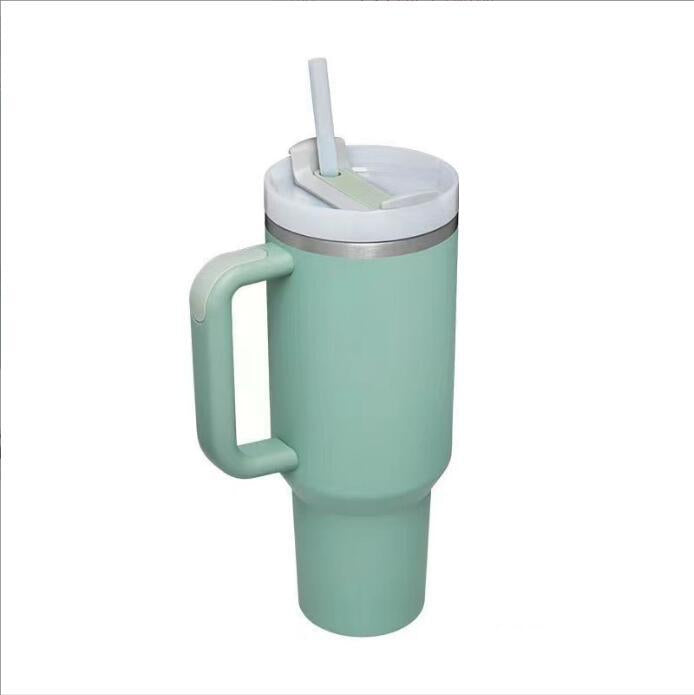 Ice Cup 304 Stainless Steel 40oz Car Cup Large Capacity Thermos Cup Straw Cup Cold Coffee Car Water Cup