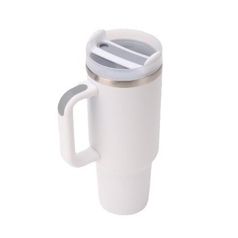 Ice Cup 304 Stainless Steel 40oz Car Cup Large Capacity Thermos Cup Straw Cup Cold Coffee Car Water Cup