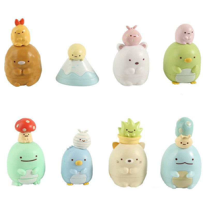 Japanese corner wall animal cartoon biological scene ornaments blind box toy doll box set a variety of