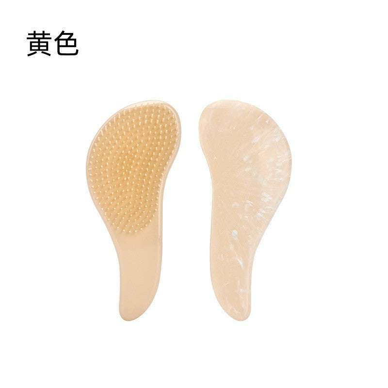 Huiyun marble massage comb ins style soft teeth smooth hair without knots hair comb Amazon cross-border plastic comb