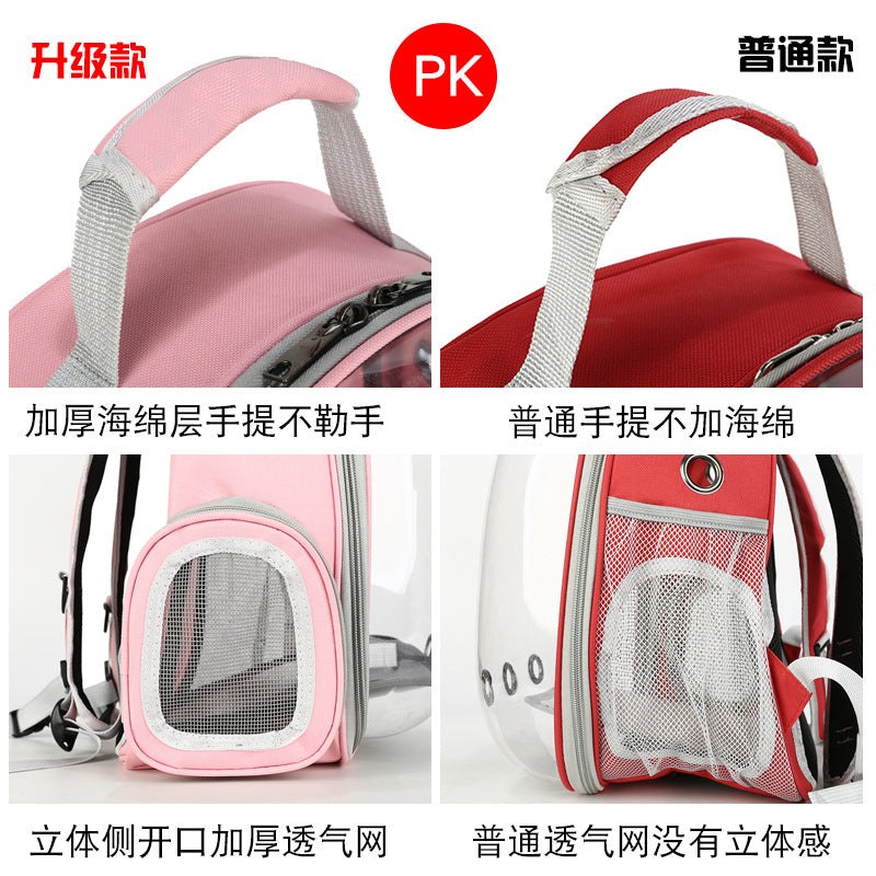 Cat bag pet backpack portable transparent space capsule pet bag for going out cat supplies breathable backpack