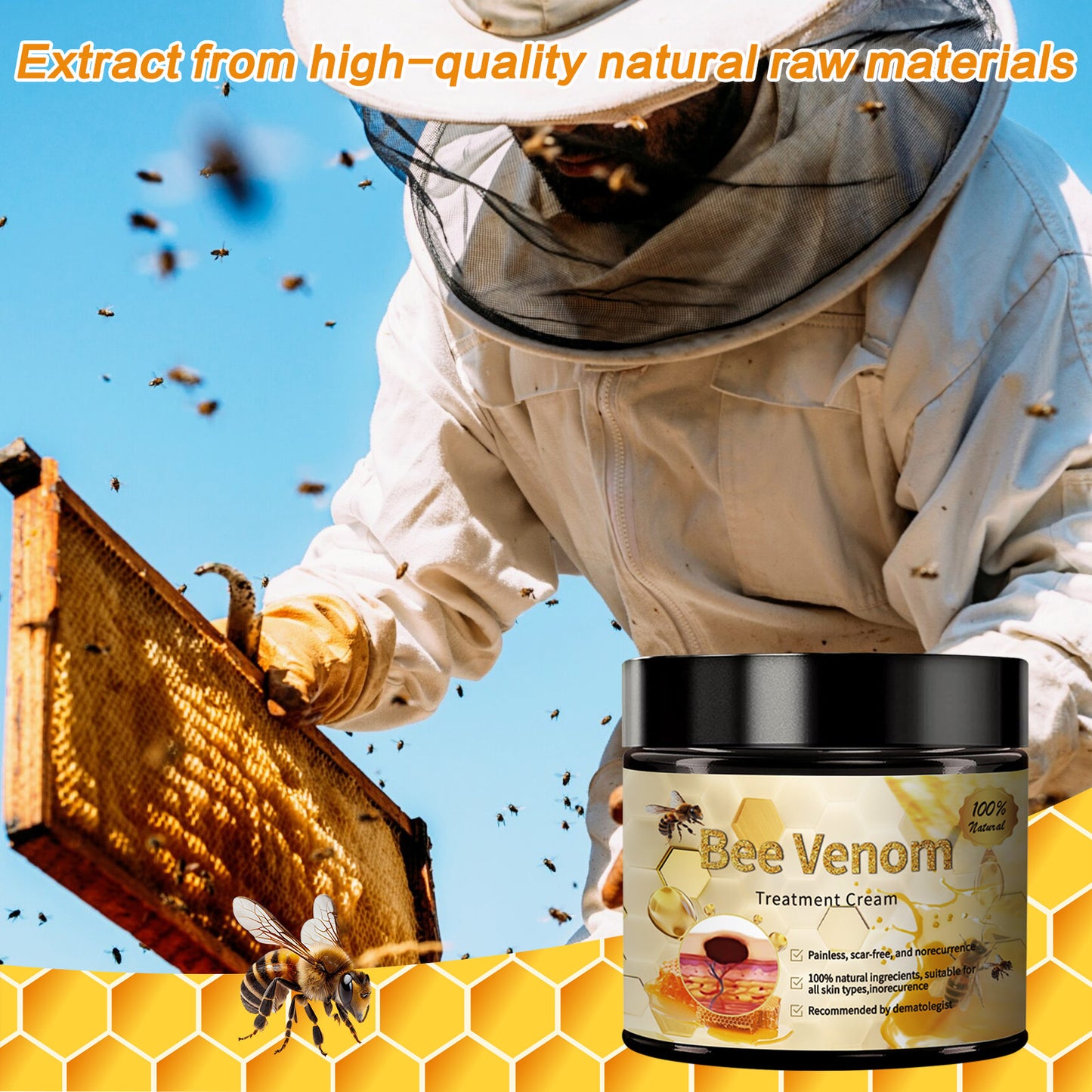 BEE VENOM bee venom wart cream meat grains mole spots repair care moisturizing cream cream