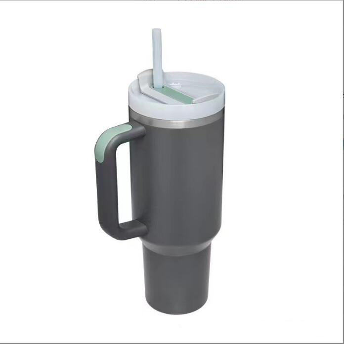 Ice Cup 304 Stainless Steel 40oz Car Cup Large Capacity Thermos Cup Straw Cup Cold Coffee Car Water Cup