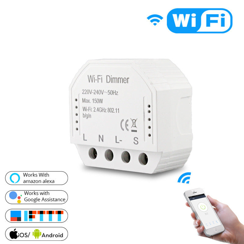 Tuya smart wifi dimmer switch independent control timer concealed dimmer supports Alexa, Google