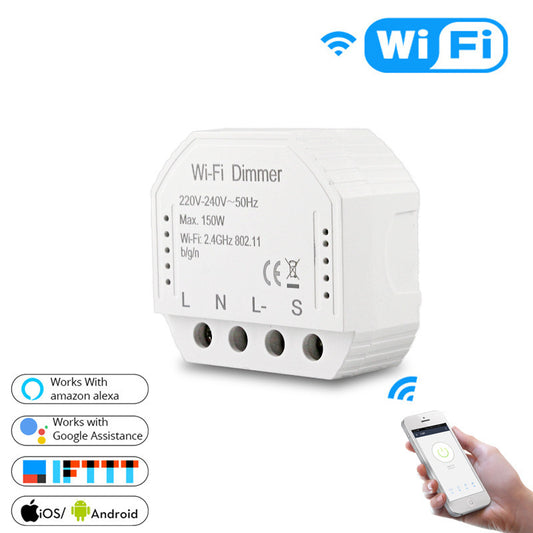 Tuya smart wifi dimmer switch independent control timer concealed dimmer supports Alexa, Google