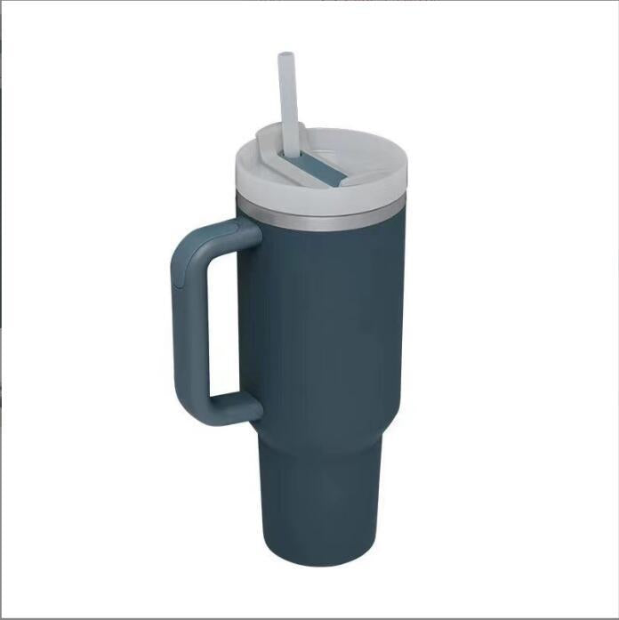 Ice Cup 304 Stainless Steel 40oz Car Cup Large Capacity Thermos Cup Straw Cup Cold Coffee Car Water Cup