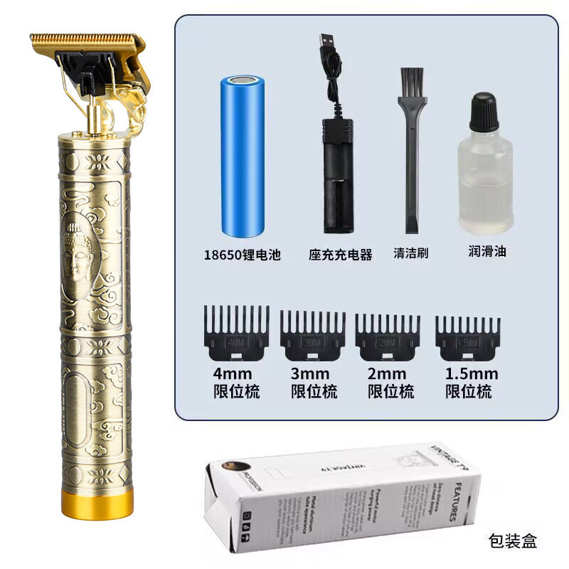 Cross-border hair clipper hairdressing electric clipper electric hair clipper oil head carving razor bald hair clipper