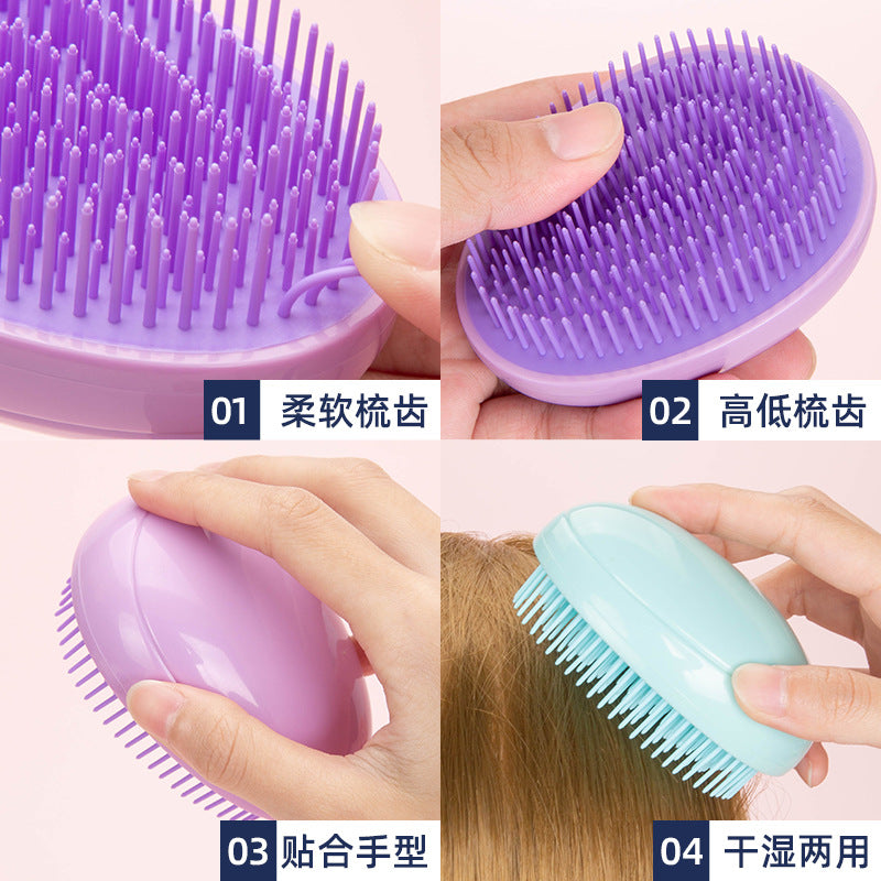 Bofei new solid color egg comb home head massage comb portable straight hair massage comb hairdressing comb egg